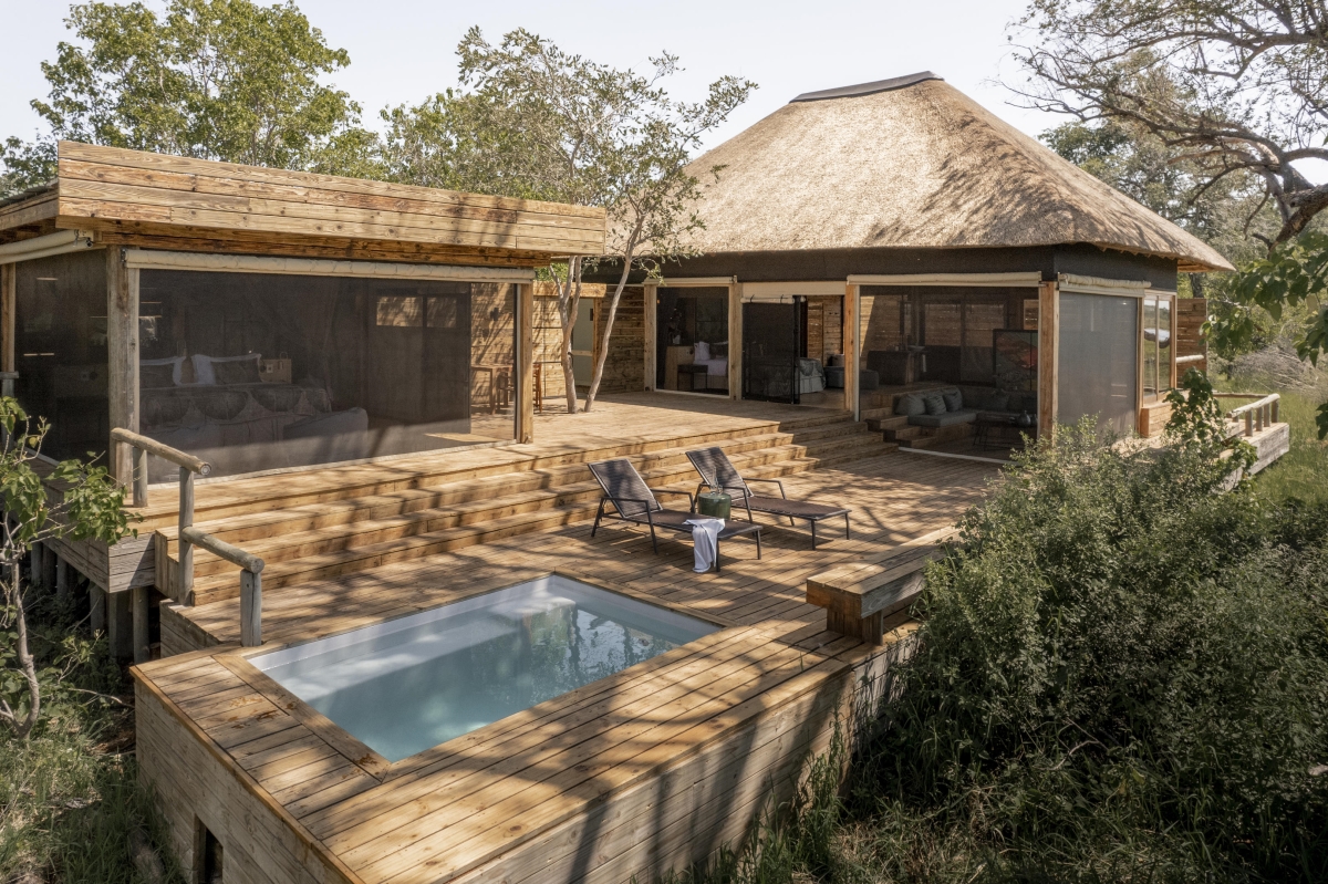 L'hébergement à Vumbura Plains, situé dans l'Okavango.